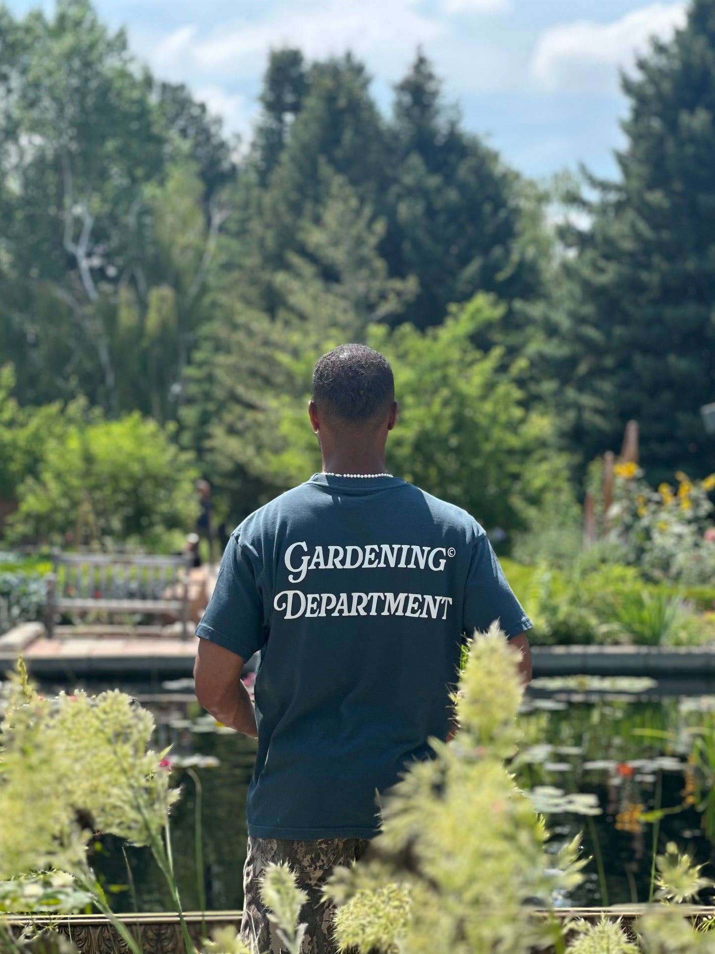 GARDENING DEPT TEE - Aqua